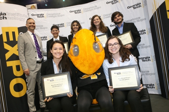 Team Infinitis Right to Left: James Rains, John Papayanopoulos, Emily Davis, Emily Kundycki, Shirin Kale, Soleil Schatteman, Taylor Armstead